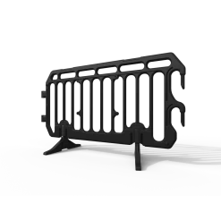 Barrière De Foule Noire Longueur 2,00 M - ADS