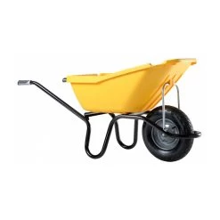 Brouette Pick Up 110 Jaune Polypro Roue Gonflée Haemmerlin