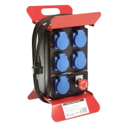 Coffret De Chantier IP44 - 5 Prises De Courant NF à Clapet - Wilmart