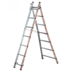 Echelle PRONOR Transformable 2 Plans 4,92m - 2X10 Tubesca Comabi