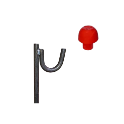 Lot 100 Piquets Porte-lanterne + 100 Embouts De Sécurité