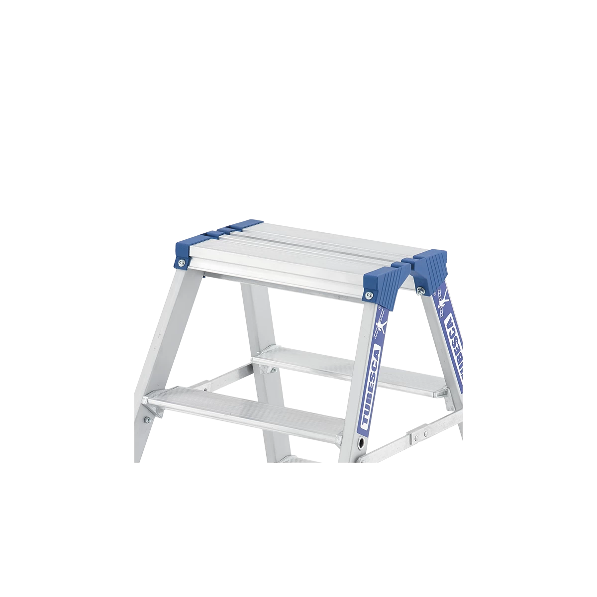 Lot De 2 Marchepieds PLATINIUM Double De Chantier 4 Marches Tubesca C 4 Lot De 2 Marchepieds PLATINIUM Double De Chantier 4 Marches Tubesca C – Image 2