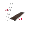 Lot De 3 Planchers Alu/bois R08-CT + 3 échelles Pour R200 Tubesca -Maison Outil Boutique lot de 3 planchers alu bois 3 echelles pour r200 tubesca comabi