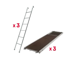 Lot De 3 Planchers Alu/bois R08-CT + 3 échelles Pour R200 Tubesca
